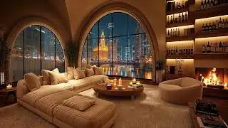 Cozy Apartment in Chicago 🌧️ Tender Jazz Saxophone Instrumental Music & Rain Sounds for Relax, Sleep