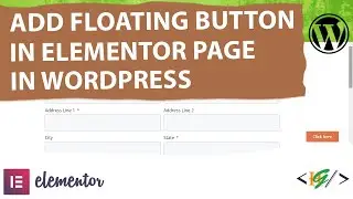 How to Add Floating Button using Button Widget in Elementor Page in WordPress | Sticky Button