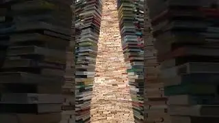 The tunnel of books in Prague library