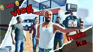 Franklin ka first vlog🤣😂(funny ai video) 😅Indian bike driving 3d#funny#comdey#vlog#trending #viral