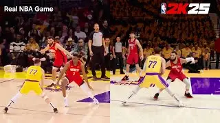 Luka Doncic in NBA 2K25 VS Real NBA Game | Pro Play Insane Realism!