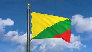 Flag of Pasco Department (moving clouds)