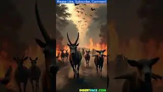 Terrified Animals Flee Burning Forest, Hyper-Realistic Cinematic Disaster Scene #ai #forest #fire