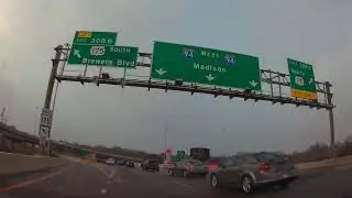 Видеорегистратор 4K с комментариями - от развязки Маркетт на трассе I-94W до развязки у зоопарка ...
