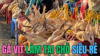 Bất ngờ Chợ gà vịt siêu rẻ Bình Điền||Gà sống hẳn hoi||Gà làm sẵn bao la ê hề mua nhiêu cũng có