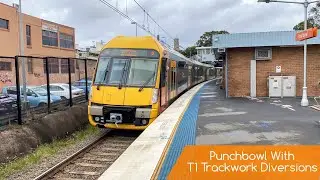 Sydney Trains Vlog 1767: Punchbowl With T1 Trackwork Diversions