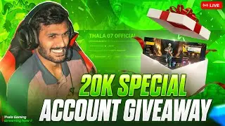 THALA GAMING👑| 20K SPECIAL 🎁 | ACCOUNT GIVEAWAY 🥵 | FREE FIRE IN TELUGU #freefire #thalagaming #dfg