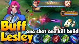 BUFF LESLEY is OVERPOWERED! One Shot One Kill Build - Solo Rank Top 1 Global Lesley