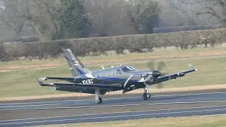 LOUD Daher TBM-960 Landing at EGBO- With Reverse Thrust