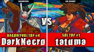GGST | DarkNecro (Nagoriyuki) VS tatuma (Sol Badguy) | Guilty Gear Strive High level gameplay