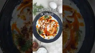 Popular Turkish Breakfast (Cilbir Turkish Eggs)🥚🌶️