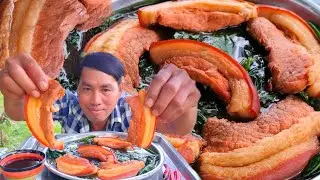 Amazing Yummy Pork Belly Boil With Snail oil Recipe |Eat Pork Belly Boil Delicious