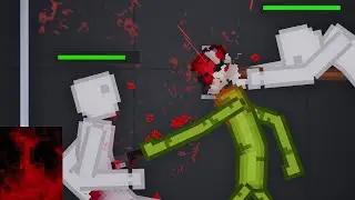 Humans Fight Against Melons with Health Bars in People Playground