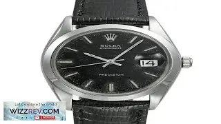 ROLEX Oysterdate 6694 Black Case Size 34mm x 34mm Men's Used Watch