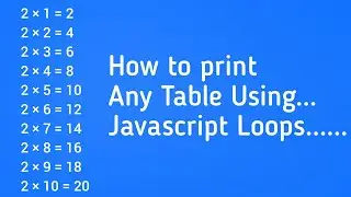 Print any Table Using Javascript