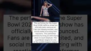 Super Bowl 2026 Halftime Performer Revealed #celebritynews