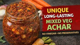 Traditional Indian Mix Veg Pickle Without Preservatives, Vinegar
