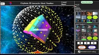 Interactive Music Visualizer - Orpheus 3D. Music and Coding. Wolfkang. #threejs #visualizer