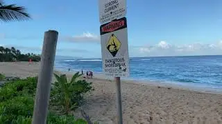 🏖️ Sunset Beach Park Oahu, Hawaii - Walking Video #sunset #waikiki #hawaiiwalk
