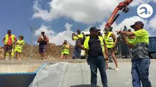 Llenado del embalse de Los Suizos de Albatera
