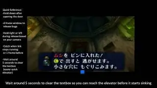 Ocarina Of Time Forest Temple Poe Cutscene Skip Using Bugs Setup