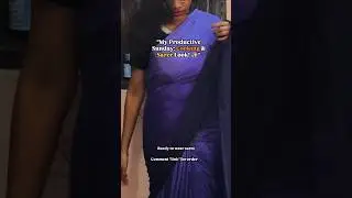 My Peaceful Sunday Vlog 🌿 | Cooking & Saree Look 💜 #shorts #minivlog #newvideo