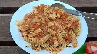 Cooking Pasta with tomato source