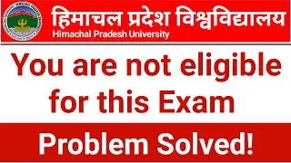 HPU Examination form bharne solved