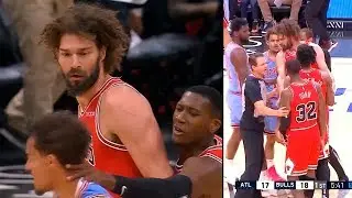 Kris Dunn exchange shit talks with Trae Young & pushes him in the head | Bulls vs Hawks
