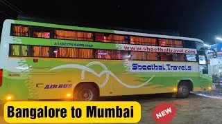 Bangalore to Mumbai bus journey II Sheetal travels  BS6 Ashok Leyland bus II #busjourney