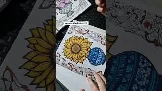 SOUND OF NATURE while enjoying my COLORING BOOK: 50 Stunning flower vase arrangements #asmr 