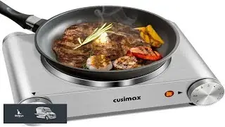 Hot Plate CUSIMAX Electric Burner 1500W Hot Plate Cooking Single Burner Electric