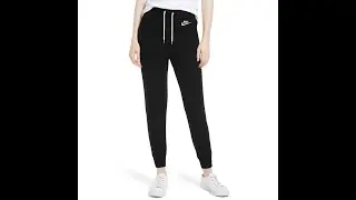 NK Fleece Slim Fit Pant Style Jogging Trouser For Ladies-Black with White Embroidery-BE12898