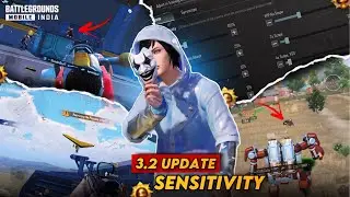 BGMI 3.2 UPDATE 🔥 NO RECOIL SENSITIVITY SETTINGS | BGMI SENSITIVITY CODE.