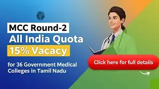 36 Government medical colleges in TN-  MCC- All India Quota 15% - vacancy list for Round 2 #mcc2025