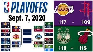 NBA Playoffs Bracket, Scores & Next day Games Schedule - September 7, 2020