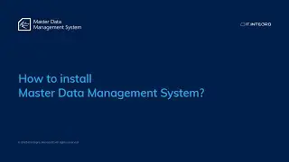 MDMS training #1: How to install Master Data Management System?