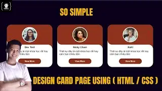Design Card Page Using HTML CSS (SO SIMPLE) | Xoan Dev