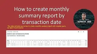 MS ACCESS: КАК СОЗДАТЬ ЕЖЕМЕСЯЧНЫЙ СВОДНЫЙ ОТЧЕТ ПО ДАТЕ ТРАНЗАКЦИИ