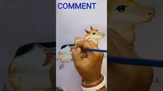 Nandi drawing water colour || Bholenath painting 😍😍😍 || #short  #youtube #viral