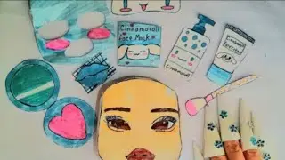 ⭐️TUTORIAL⭐️Cinnamoroll Skincare ASMR💙☁️Pink Star DIYs✨️