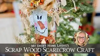 DIY Primitive Scarecrow Fall Wood Craft Decor