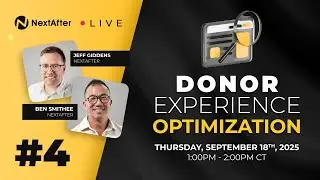 Donor Experience Optimization Session - Thursday, September 18th 2025