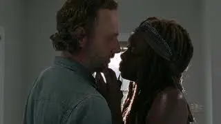 Rick and Michonne say Goodbye for the First Time After the Line Up #thewalkingdead #rickgrimes