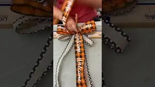 How to make a FALL WREATH BOW | RIBBON BOW TUTORIAL | DIY Fall Multi Ribbon Bow #bowmaking 🍂