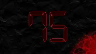 Countdown from 75 to 0 in RED