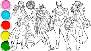 Draw Four Legendary Superheroes in Minutes - Star-Lord, Doctor Strange, Black Panther, Scarlet Witch