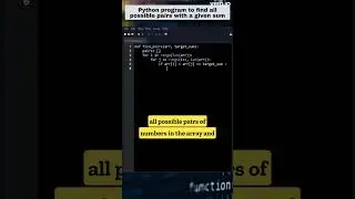 Python program to find all possible pair with given sum 