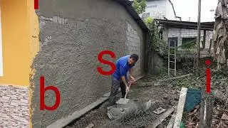 Enluciendo una pared con pala, estilo LUCAS ALARCON