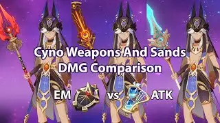 C0 Cyno Weapons and Sands DMG Comparison(Homa vs Staff of the SS vs Skyward Spine) | Genshin Impact